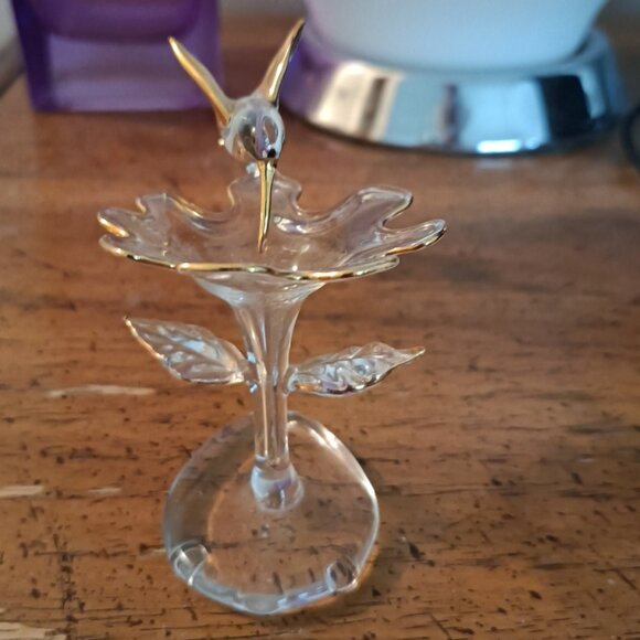 Hummingbird Glass Figurine Hand Made / Blown Art - Picture 5 of 5